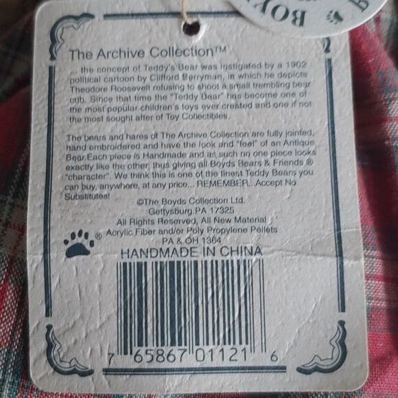 Boyds Bears Achive Collection Lizzie Wishkabibble 10" plush and book - Picture 8 of 11